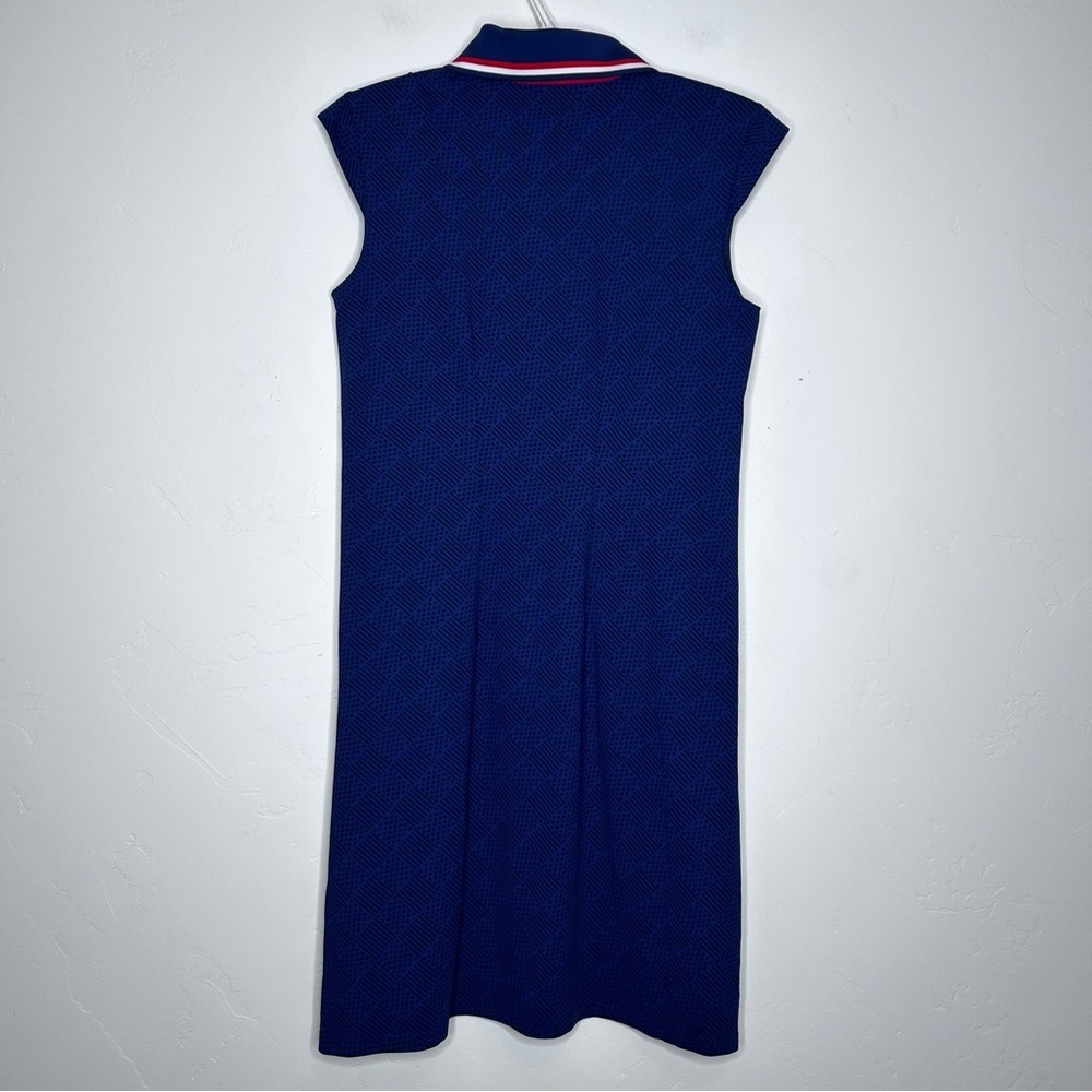 San Soleil Navy Golf Dress with Red and White Accents Size Small Stars Stripes - Picture 2 of 11